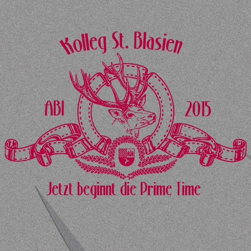 Kolleg_St_Blasien_ABI_2015_Shirt_Design Jetzt beginnt die Prime Time - Metro-Goldwyn-Meyer Hirsch design