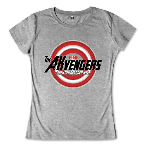 Logo mit rotem und weißem Kreis, Schriftzug "The Akvengers 2017 gegen den Rest der Welt" auf grauem Hintergrund.