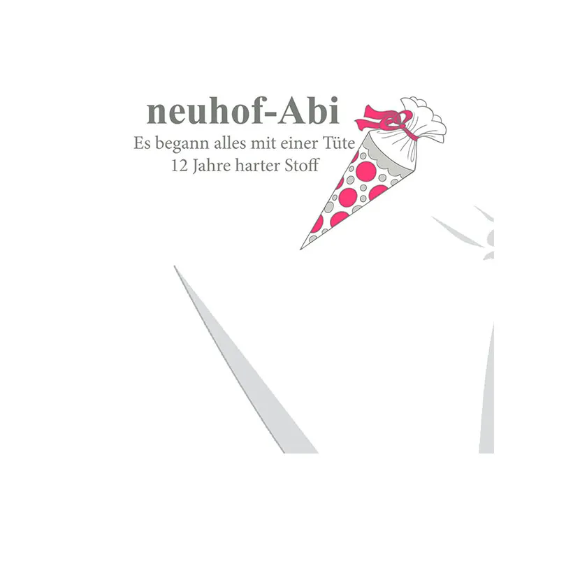 graduation_announcement_design Es begann alles mit einer Tüte 12 Jahre harter Stoff design
