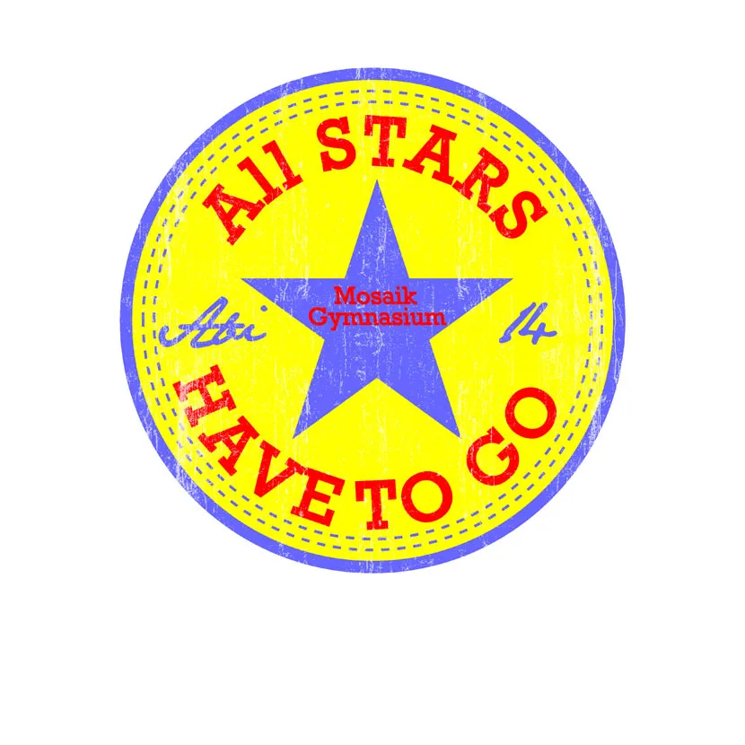 grafische_schulabzeichen All Stars have to go Abi 2014 design