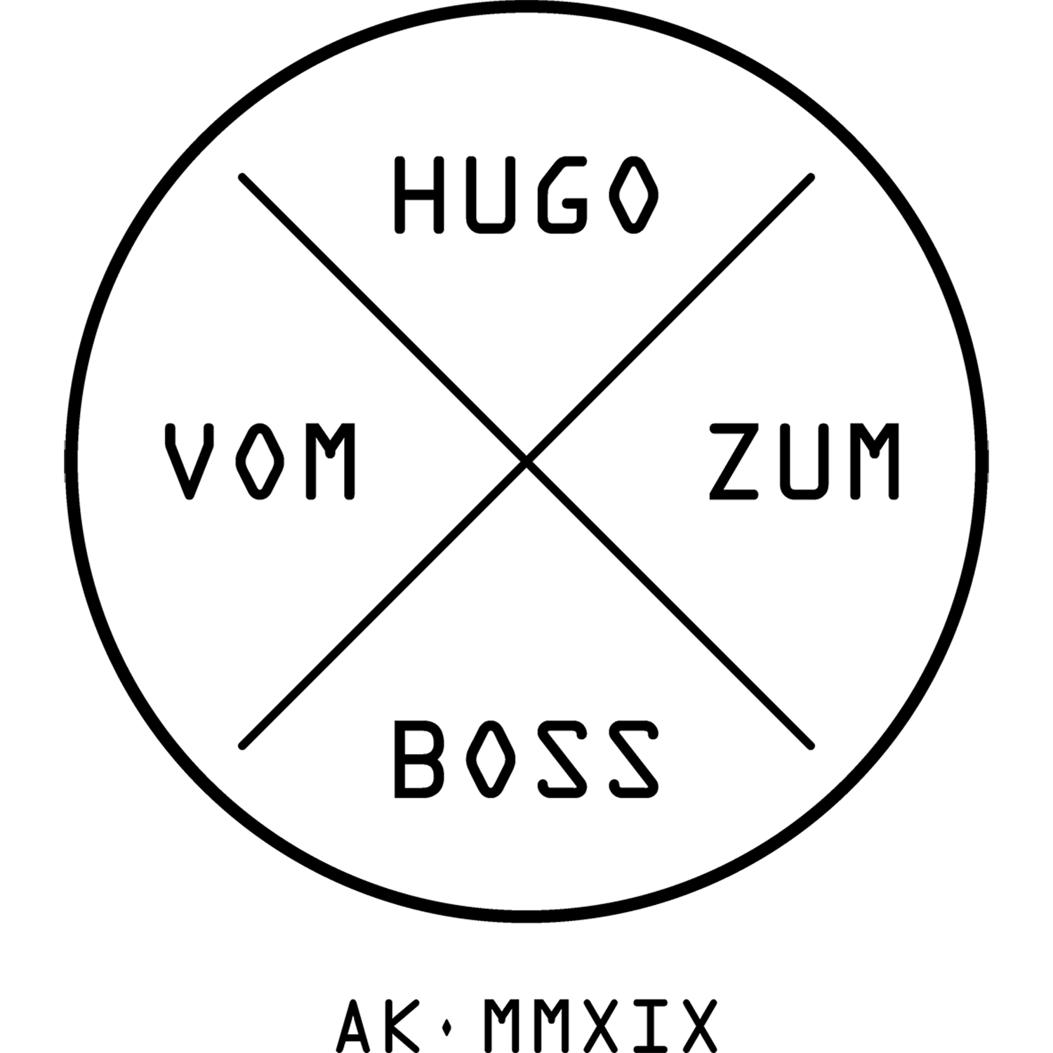 schwarzes_quadrat_unregelmaessige_form vom Hugo zum Boss design