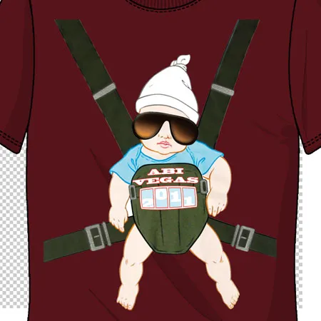 baby_skydiver_tshirt_design HANGOVER design
