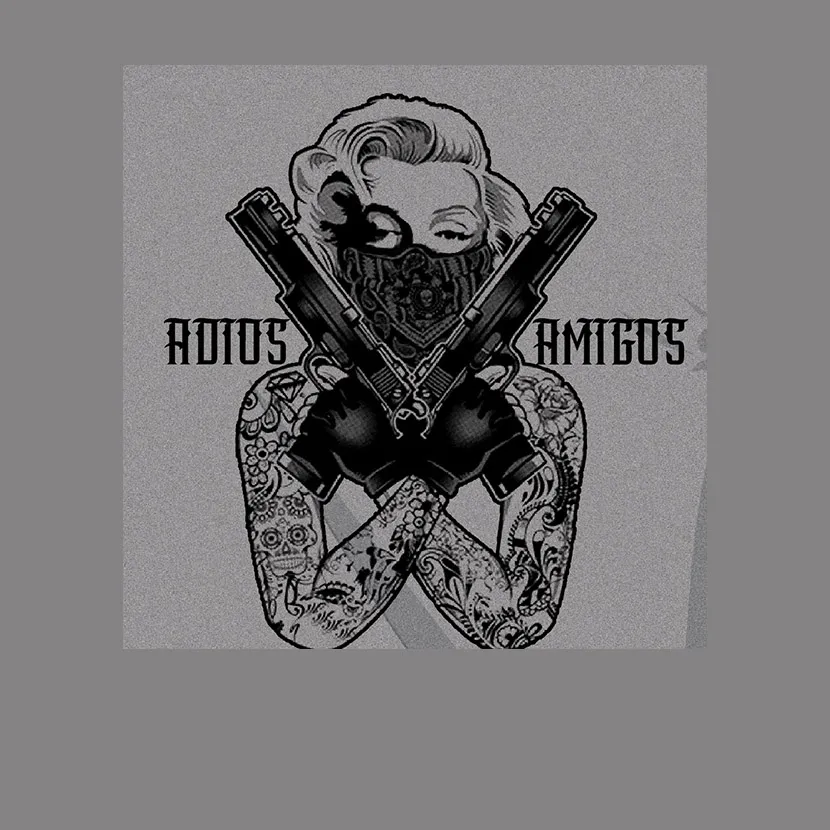Marilyn_Monroe_Tattooed_Guns Adios Amigos  design