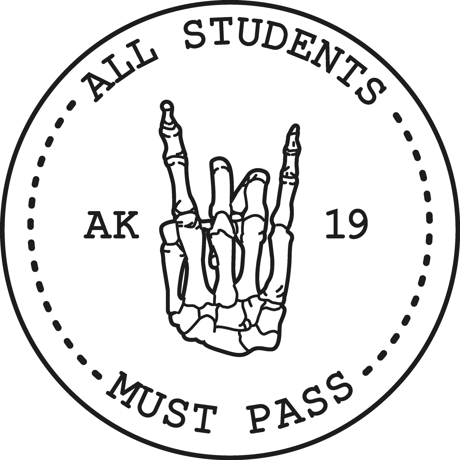 schwarzes_logo_mit_hand_und_text all students must pass design