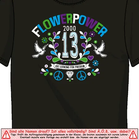 flowerpower_abi_tshirt_design Flower Power - Abi looking for freedom design