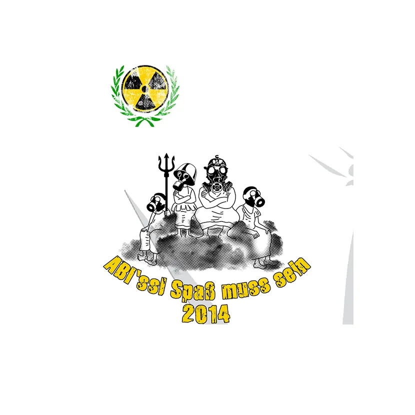 abschlussfeier_2014_gasmaske Abissl Spass muss sein design