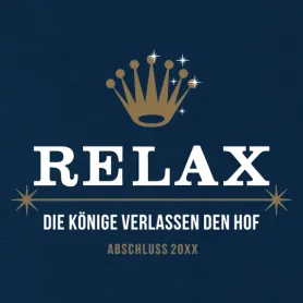 Goldene Krone über "Abschluss 20XX" Text und dekorativer Linie mit Sternen.