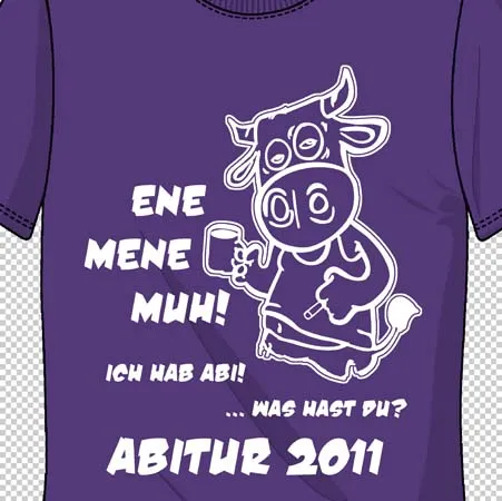 lila_abitur_tshirt_2011 Ene Mene Muh ich hab Abi was hast du design
