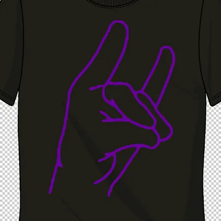 schwarzes_tshirt_mit_handzeichen Schweigefuchs design