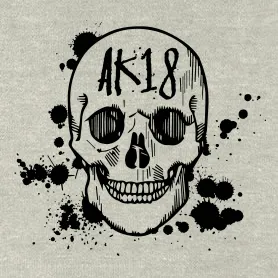 Silhouette eines Gebäudes mit unregelmäßigem, treppenartigem Profil.