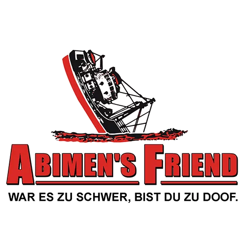 Motiv mit einem zerbrochenen Lehrerstuhl auf grünem Hintergrund, Text "Abimen's Friend" und ein Spruch.