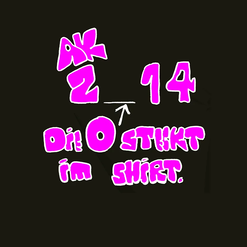 neon_schriftzug_auf_schwarzem_hintergrund Die 0 Steckt im Shirt design