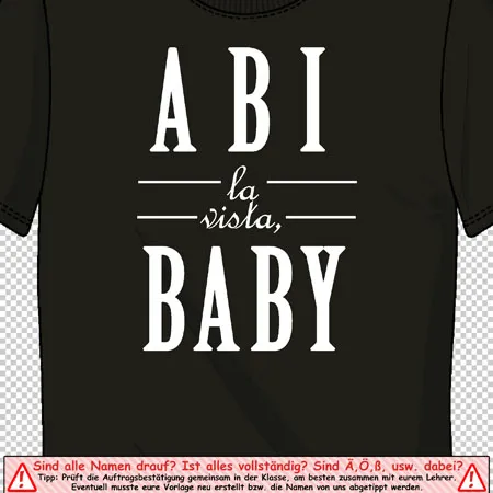 schwarzes_tshirt_mit_abi_spruch Abi la vista baby design