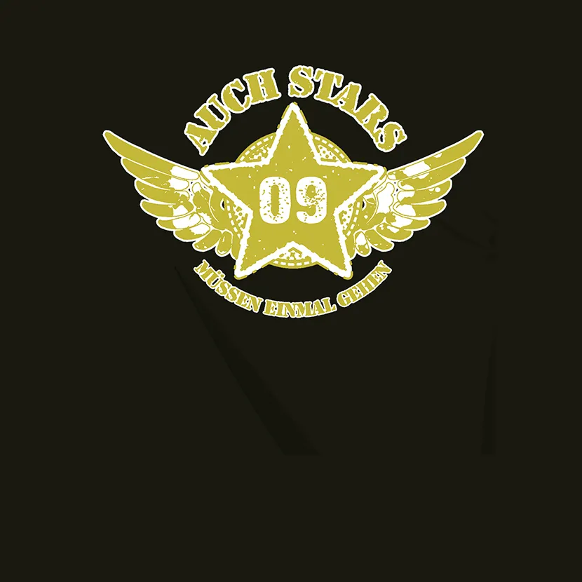 stern_mit_fluegeln_und_text Auch Stars muessen einmal gehen design