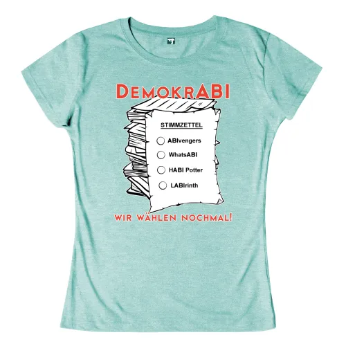 Illustration eines Wahlzettels mit humorvollen Parteinamen.