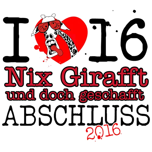 Weißes T-Shirt-Design mit rotem und schwarzem Text "I