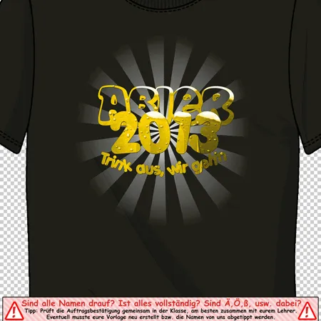 schwarzes_tshirt_mit_aufdruck_abi_2013 Abier trink aus wir gehen design