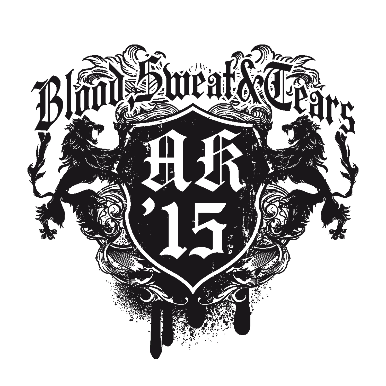 einfacher_schwarzer_block Blood Sweat design