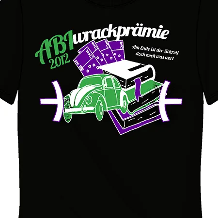 schwarz_tshirt_abi_motiv Am Ende ist der Schrott doch noch was wert design