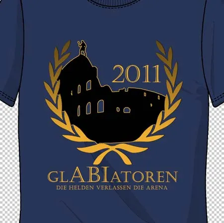 t-shirt_design_gladiatoren_2011 glABIatoren - Die Helden verlassen die Arena design