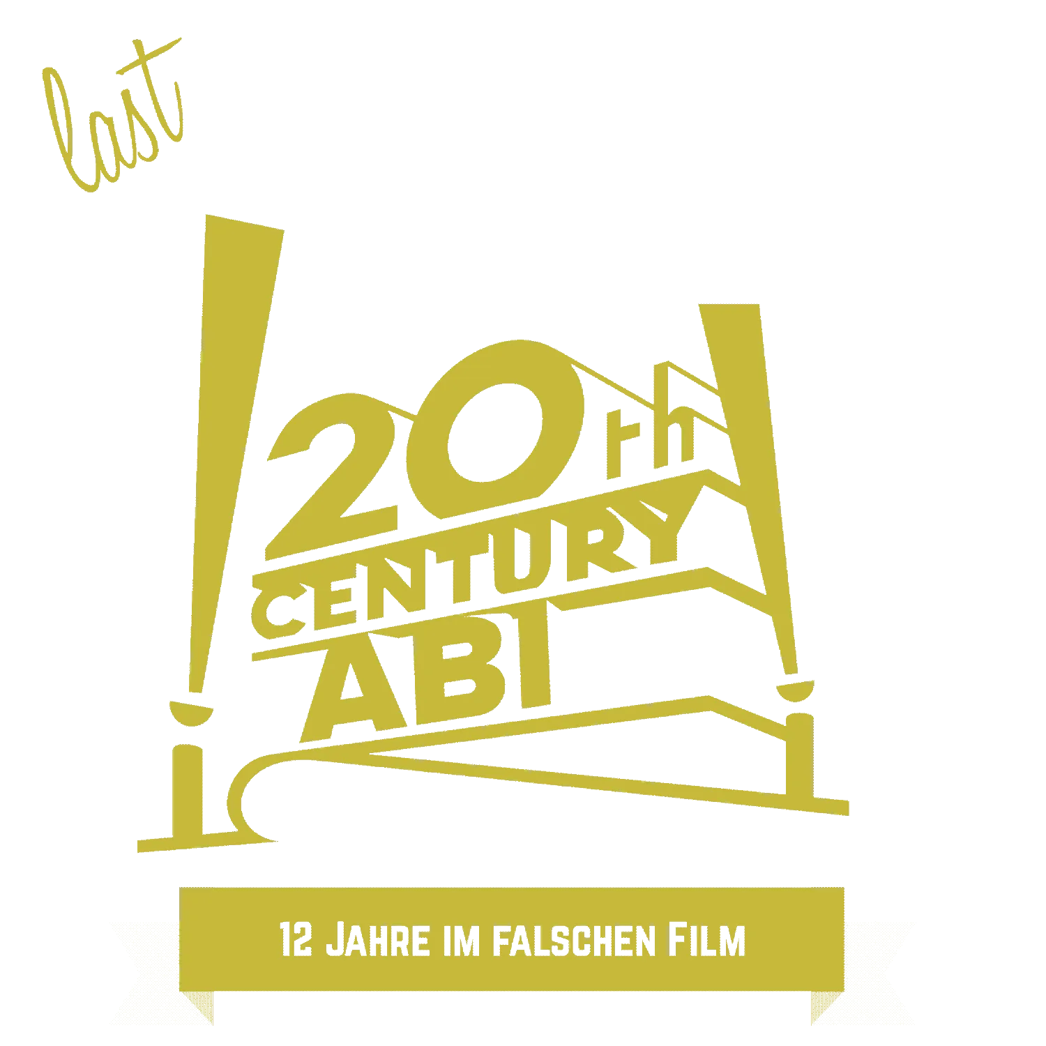 Moderne grafische Parodie des 20th Century Fox Logos mit humorvollem Text.