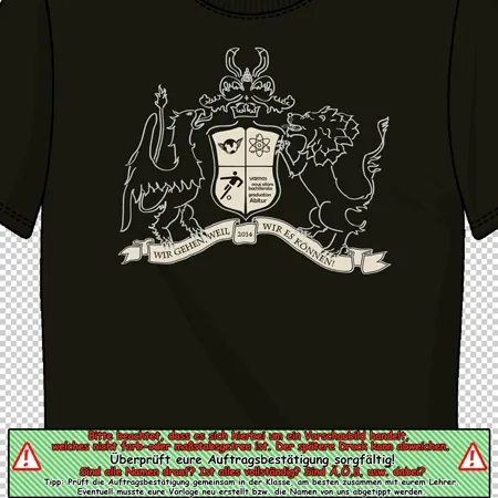 schwarzes_t_shirt_mit_wappen_motiv Wir gehen weil wir es koennen design