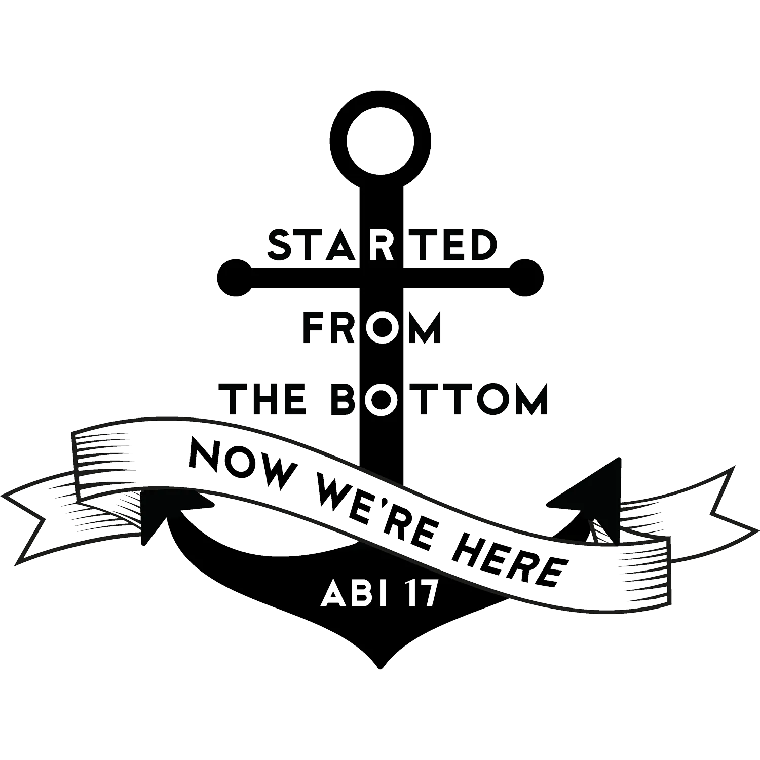 anker_mit_schleifenbanner_abi_17 Started From The Bottom design