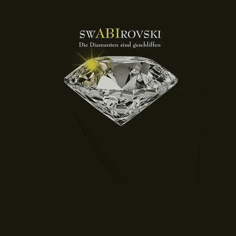 Swabirovski die Diamanten sind geschliffen
