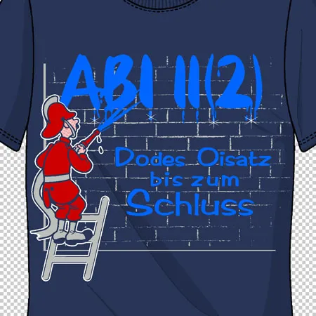 t-shirt_mit_abi_motiv abi 2 dodes oisatz bis zum schluss design