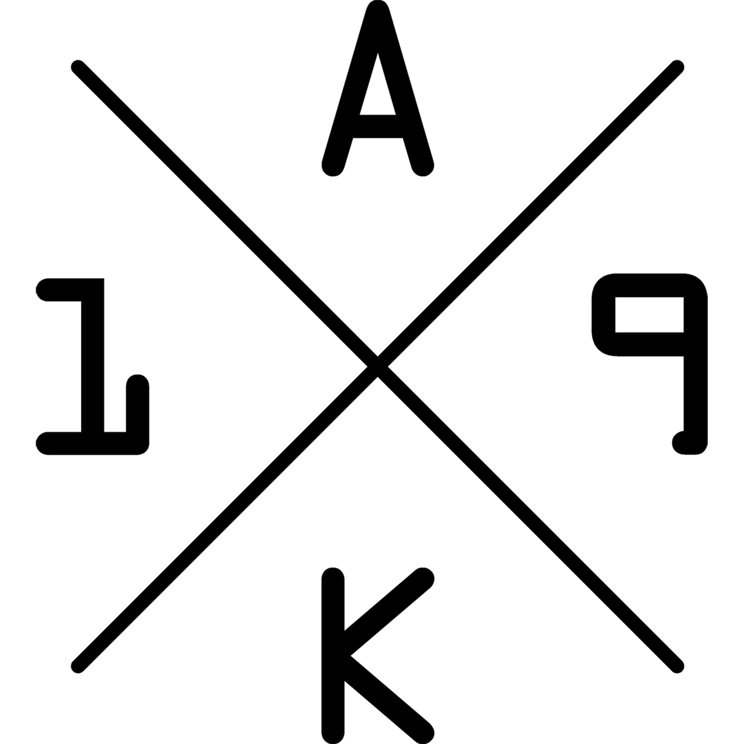 Silhouette eines Hauses in schwarz auf weißem Hintergrund.