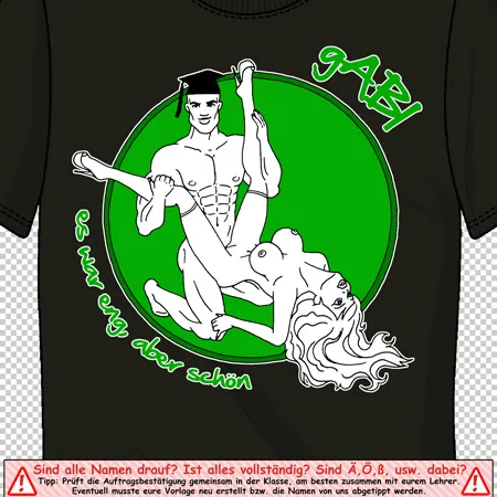 t_shirt_design_mit_gruenem_kreis gABI es war eng aber schön design
