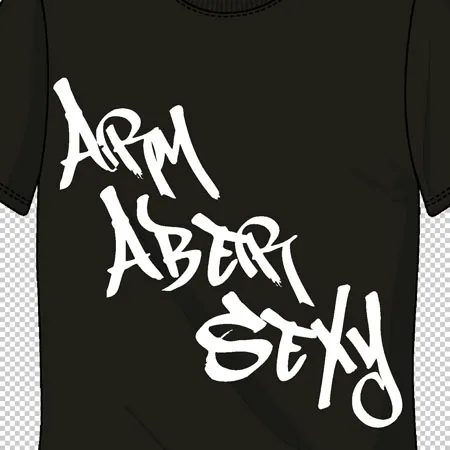 schwarzes_tshirt_mit_slogan Arm aber Sexy design