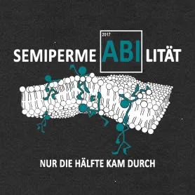 Verschiedene Strichmännchen tanzen unter dem Wort "ABI" in blau.