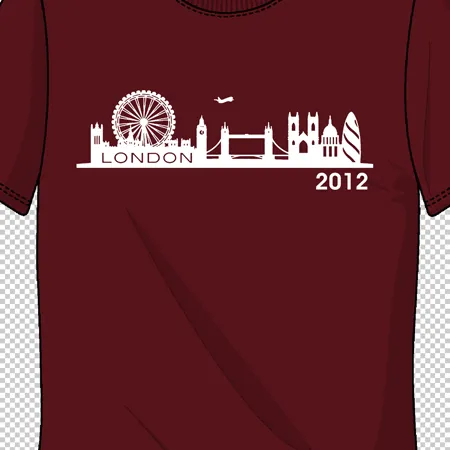 london_skyline_tshirt_2012 London  design
