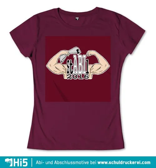 Illustration eines Muskelmanns, der ein Schild mit der Aufschrift "stABI 2016" zerreißt.