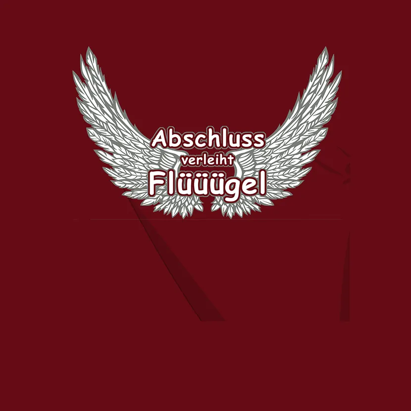 weiße_flügel_auf_rotem_hintergrund Abschluss verleiht Fluegel design