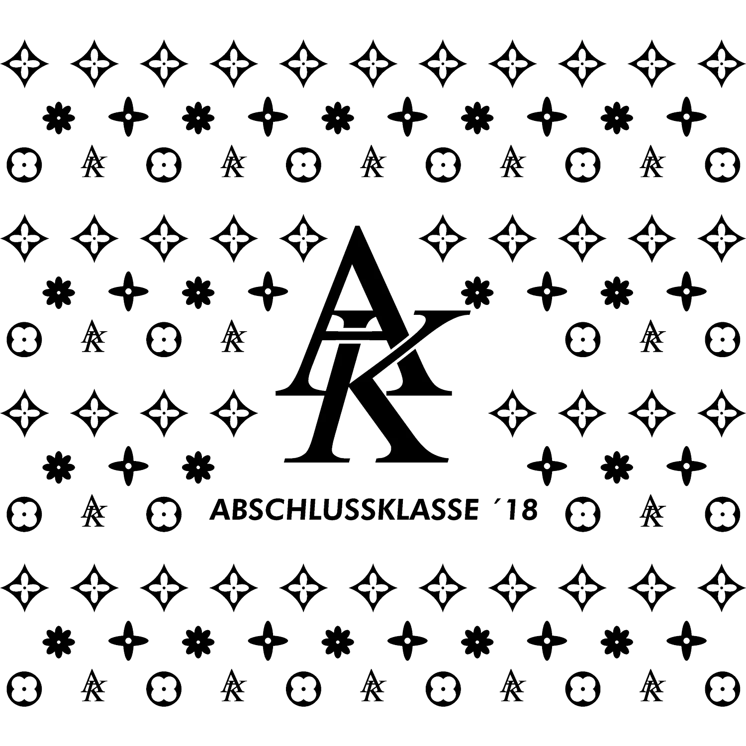 muster_mit_abschlussklasse_symbol AK Modelabel design