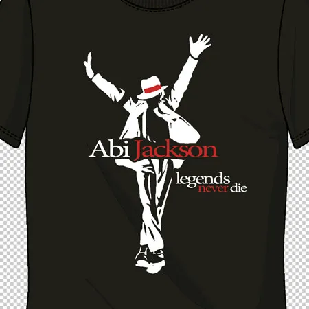 schwarzes_tshirt_mit_tanzender_figur abi jackson legends never die design