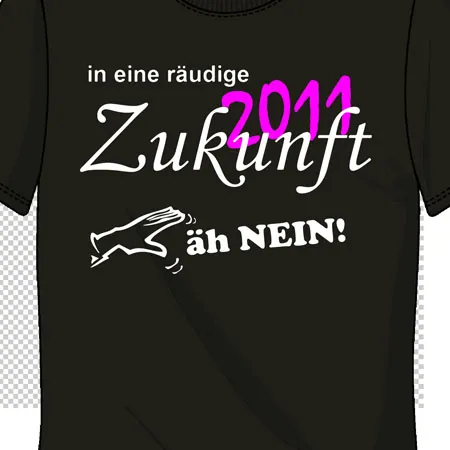 schwarzes_tshirt_mit_textdesign_2011 In eine räudige Zukunft Äh nein design