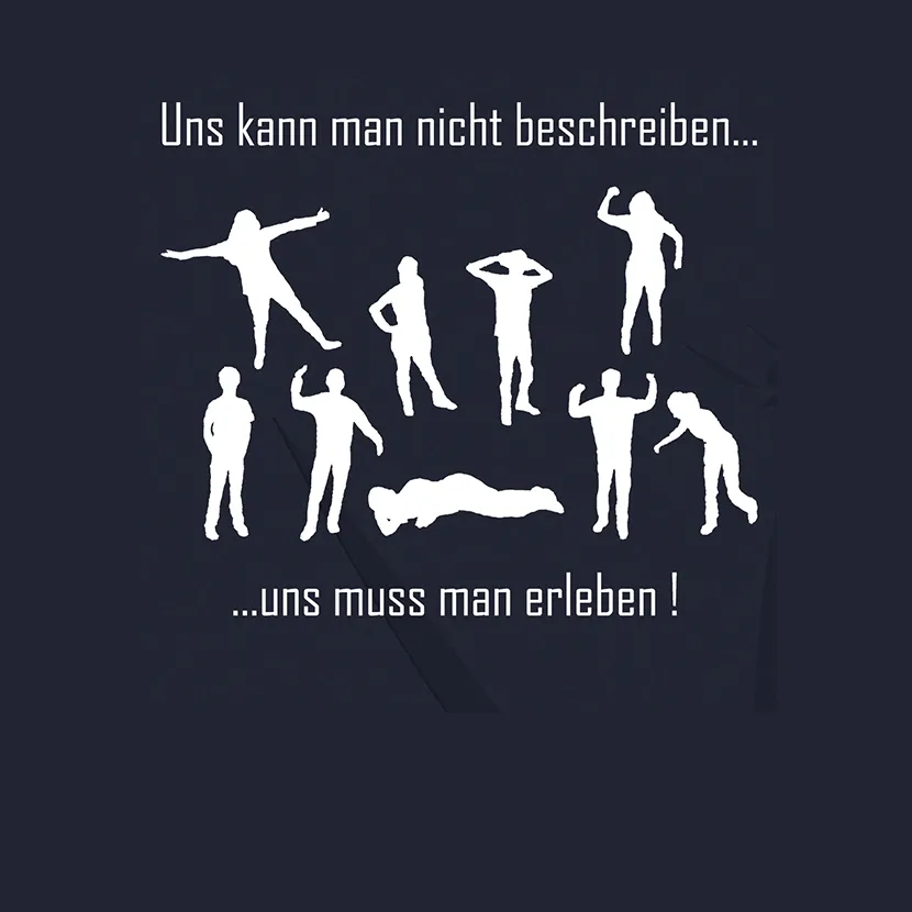 silhouetten_verschiedene_posen_dunkler_hintergrund Uns kann man nicht beschreiben uns muss man erleben design