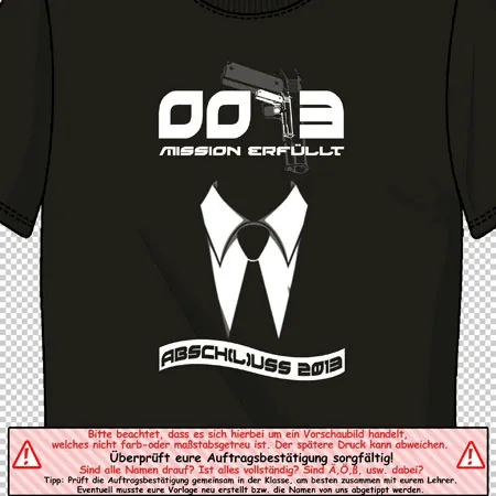 schwarzes_tshirt_mit_abschlussmotiv 0013 Mission erfüllt - Abschluss 2013! design