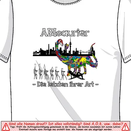 abikurier_t_shirt_design Abisaurier die letzten ihrer art design