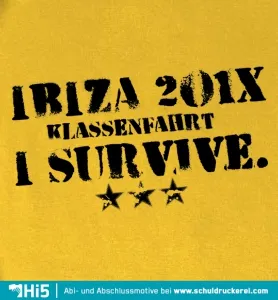 Ibiza_201x_Klassenfahrt_T_Shirt_Design - I survive design