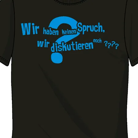 schwarzes_tshirt_mit_blauem_text Wir diskutieren noch design