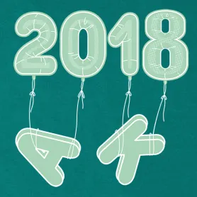 Ein grafisches Design mit der Jahreszahl 2017 in grünen, stilisierten Ziffern.