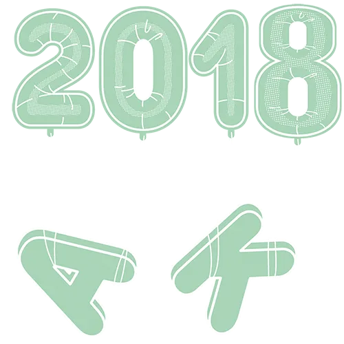 Ein grafisches Design mit der Jahreszahl 2017 in grünen, stilisierten Ziffern.