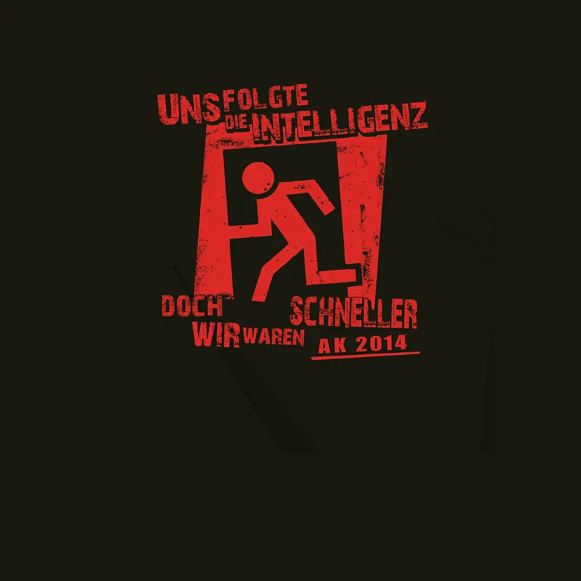 grafik_exit_icon_mit_text_2014 Uns folgte die Intelligenz doch wir waren schneller design