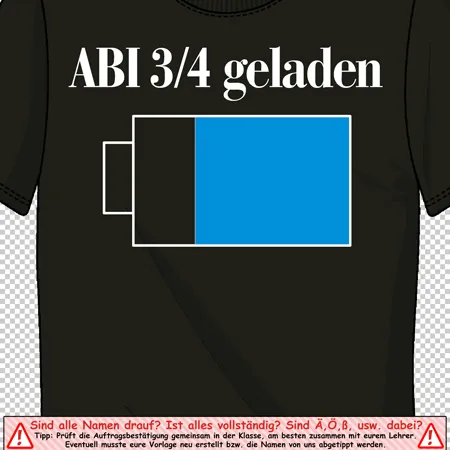 t_shirt_design_abi_34_geladen Abi zu dreiviertel geladen design