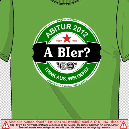 Abitur_2012_Shirt_Design A BIer? Abitur 2012 - Trink aus, wir gehen! design