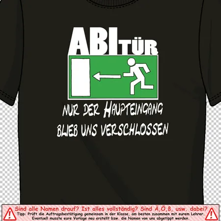 schwarzes_abitur_tshirt_design Abitür nur der haupteingang blieb uns verschlossen design